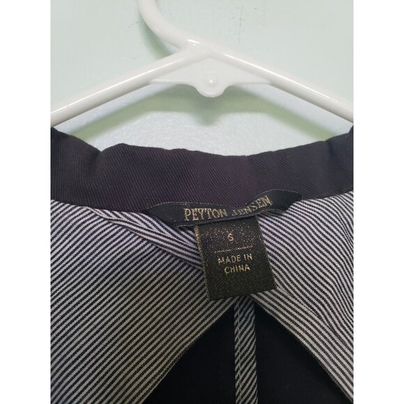 Peyton Jensen Women S Blazer Single Closure Dark Gray Distressed Career Office - Picture 5 of 6